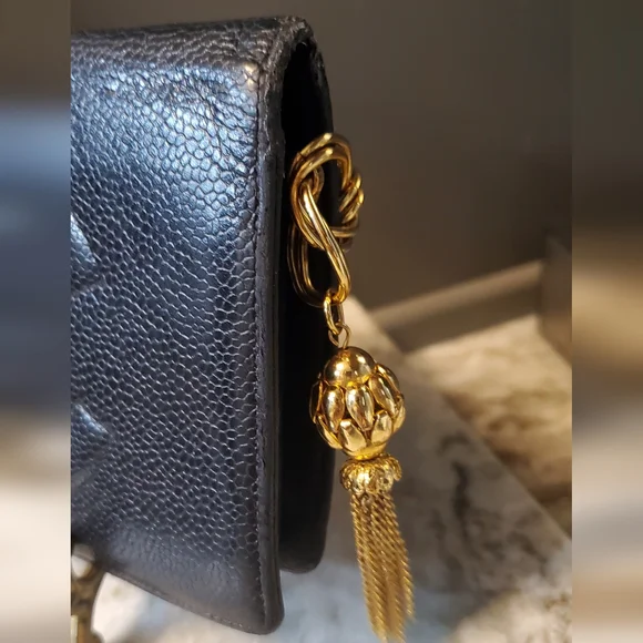 CHANEL BLACK CAVIAR WALLET Vintage 1979/1999⚜️🖤⚜️❤️⚜️🖤 - Picture 5 of 16